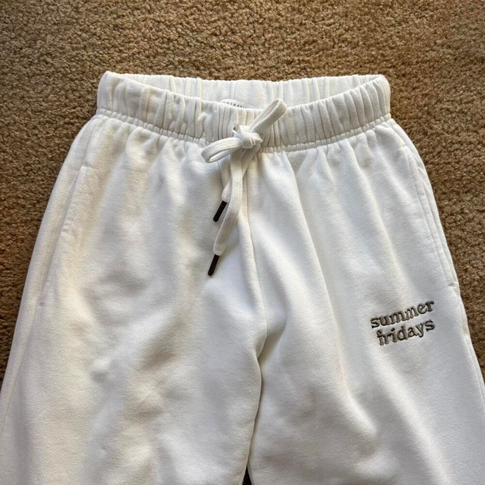 Summer Fridays Sweatpants White S - Picture 2 of 8